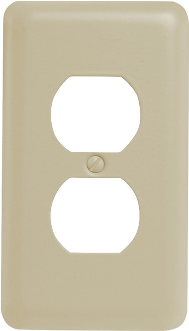 Amerelle 935DAL Receptacle Wallplate, 5 in L, 2-13/16 in W, 1 -Gang, Steel, Light Almond [SKU: ORG1402445]