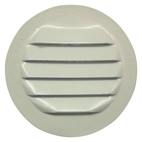 Maurice Franklin RLW-100 1 Mini Louver with Insect Screen, 1.219 in W, Round, Aluminum, White [SKU: ORG1708841]