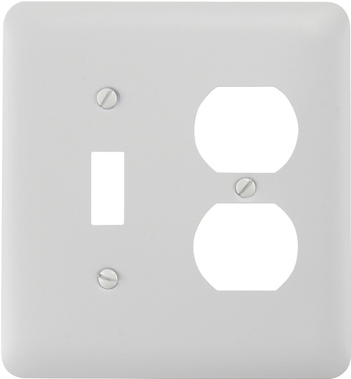 Amerelle 935TDW Wallplate, 5 in L, 4-5/8 in W, 2 -Gang, Steel, White [SKU: ORG2129278]