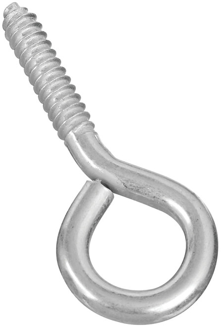 National Hardware N220-418 Large Screw Eye, #0, 2 in L Thread, 3-7/8 in OAL, 190 lb Working Load, Steel, Zinc [SKU: ORG6790463]