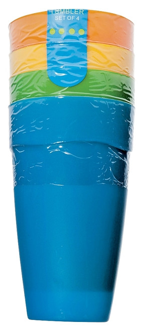 Easy Pack 8009 Tumbler, 16 oz Capacity, Plastic, Assorted [SKU: ORG5739818]