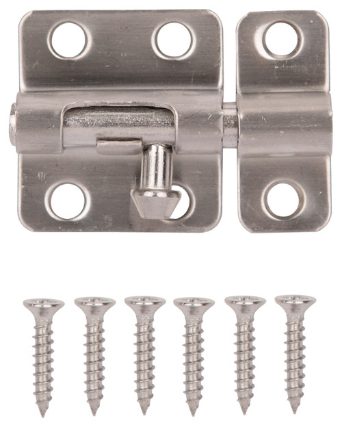 ProSource SS-B02-PS Barrel Bolt, 0.31 Dia in Bolt Head, 2 in L Bolt, Stainless Steel, Stainless Steel [SKU: ORG5107255]