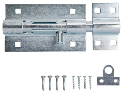 ProSource 33305ZCX-PS Padlockable Barrel Bolt, 0.6 Dia in Bolt Head, 6 in L Bolt, Steel, Zinc [SKU: ORG5140439]