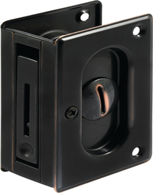 Prime-Line N 7368 Pocket Door Lock and Pull, Brass, Bronze [SKU: ORG6520449]