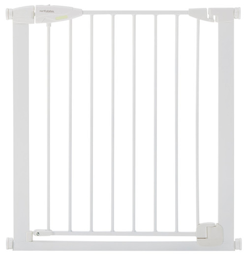 North States 5335 Auto-Close Gate, Metal, White, 30 in H Dimensions [SKU: ORG0249607]