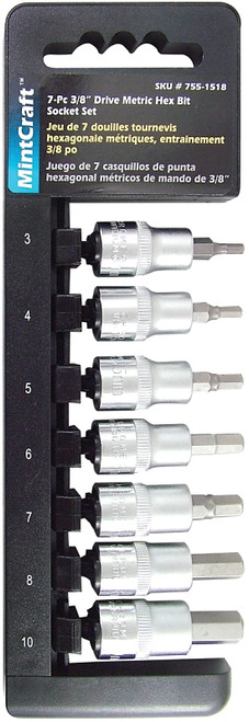 Vulcan TS1007M-P Socket Set, Chrome Vanadium Steel, Chrome [SKU: ORG7551518]