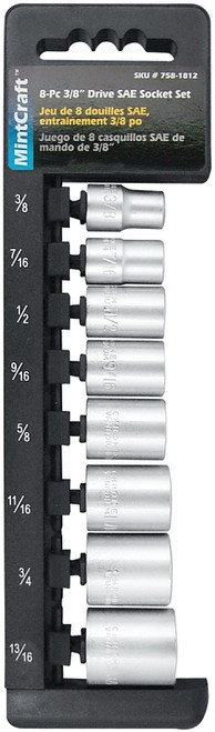 Vulcan MT6579338-P Socket Set, Chrome Vanadium Steel, Chrome [SKU: ORG7581812]