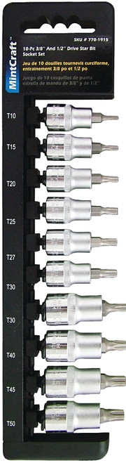 Vulcan TS1010-P Socket Set, Chrome Vanadium Steel, Chrome [SKU: ORG7701915]