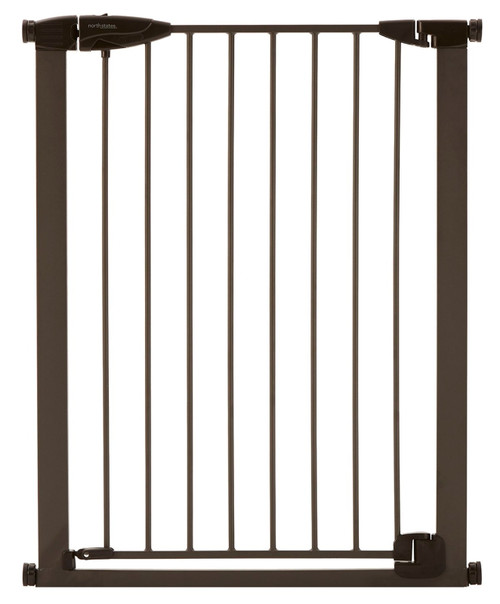 Toddleroo by North States 5323 Child Safety Gate, Metal, Gray, Matte Bronze, 36 in H Dimensions, Triple-Lock, Self Lock [SKU: ORG0249599]