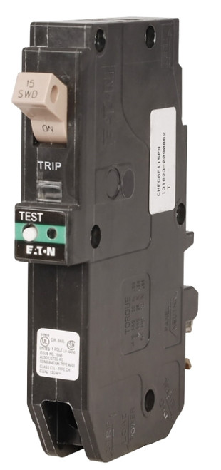 EATON CHFP115AF Circuit Interrupter, AFCI, Type CH, 15 A, 1 -Pole, 120/240 V, Common Trip, Plug Mounting [SKU: ORG7343080]