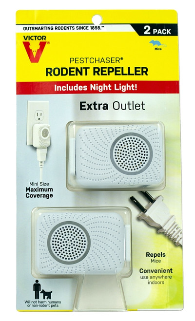Victor PestChaser M752PS Rodent Repellent, Plug-In, 1.69 in L, Repels: Mice, Rats [SKU: ORG7348493]