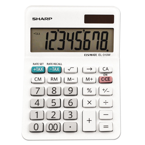 EL-310WB Mini Desktop Calculator, 8-Digit LCD [SKU: SHREL310WB]
