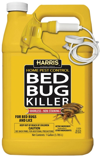 HARRIS HBB-128 Bed Bug Killer, Liquid, Spray Application, 128 oz [SKU: ORG0841288]