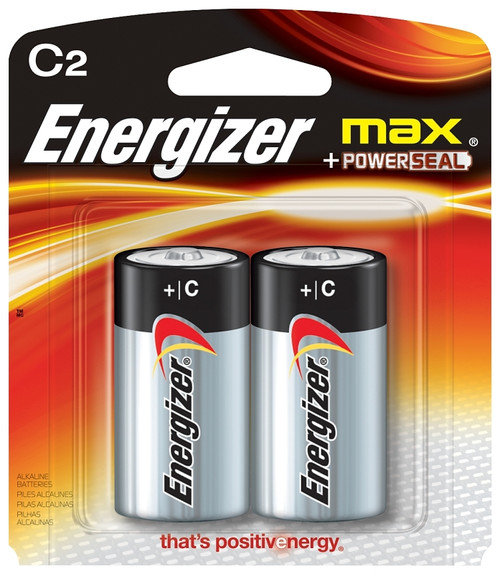 Energizer E93BP-2 Battery, 1.5 V Battery, C Battery, Alkaline, Manganese Dioxide, Zinc [SKU: ORG8372054]