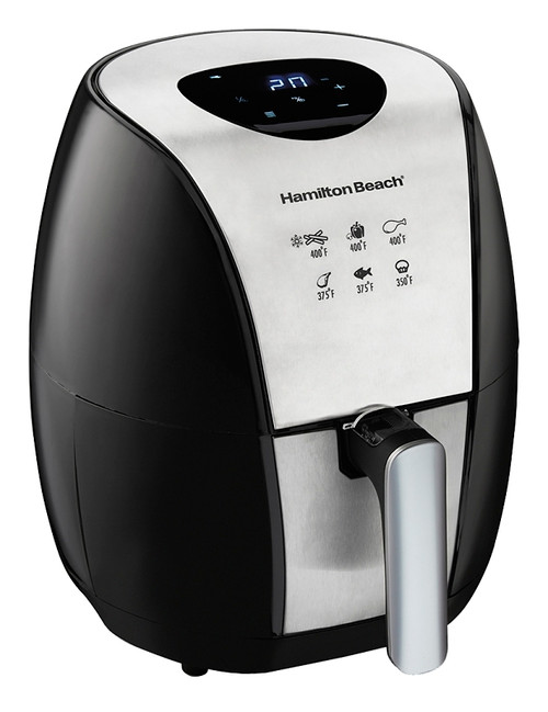 Hamilton Beach 35065 Air Fryer, 3.2 L Capacity, 1500 W, Black/Silver [SKU: ORG5320601]