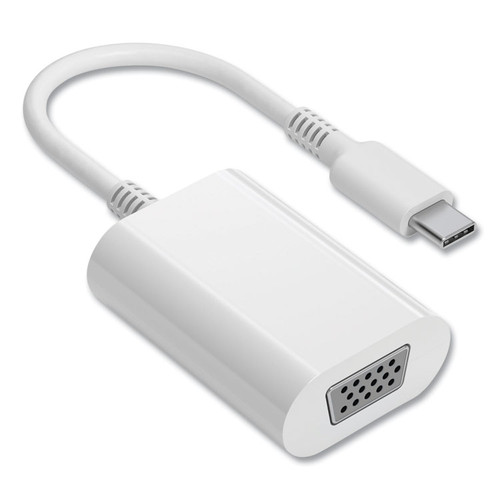 USB-C to VGA Display Adapter, 6", White [SKU: NXT24400038]