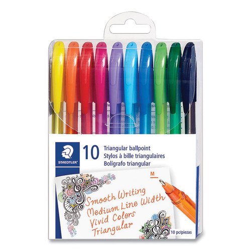 Triplus Ballpoint Pen, Stick, Medium 1 mm, Assorted Ink and Barrel Colors, 10/Pack [SKU: STD4320MTB10]