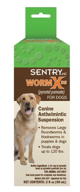 SENTRY WormX DS 17500 Dog Dewormer, Liquid, 2 oz Bottle [SKU: ORG0703850]