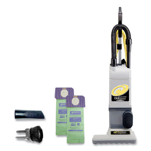 ProForce 1500XP Upright Vacuum, 15" Cleaning Path, Gray/Black [SKU: PTM107252]