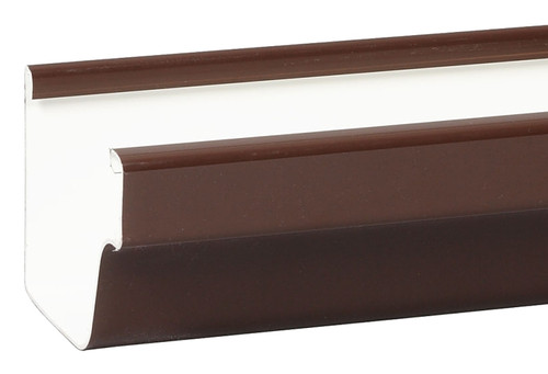 Euramax M1573 Roofing Gutter, 10 ft L, 5 in W, Vinyl, Brown [SKU: ORG5351598]