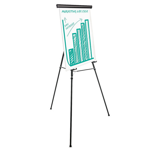 Heavy-Duty Adjustable Presentation Easel, 69" Maximum Height, Metal, Black [SKU: UNV43034]