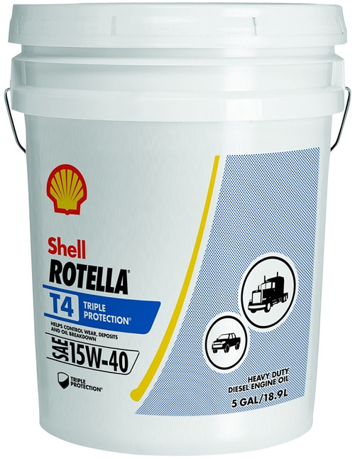 Shell Rotella T4 550045128 Engine Oil, 15W-40, 5 gal Pail [SKU: ORG9224197]