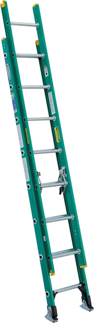 WERNER D5916-2 Extension Ladder, 16 ft H Reach, 225 lb, Fiberglass [SKU: ORG6957955]