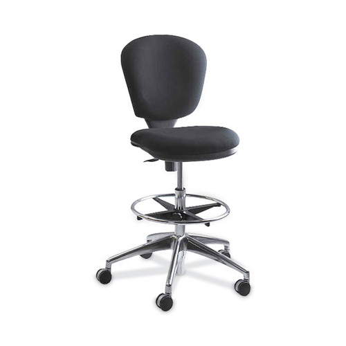 Metro Collection Extended-Height Chair, Supports Up to 250 lb, 23" to 33" Seat Height, Black Seat/Back, Chrome Base [SKU: SAF3442BL]