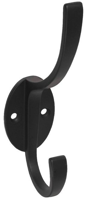 National Hardware V8009 N806-820 Coat and Hat Hook, 2-Hook, Zinc, Oil-Rubbed Bronze [SKU: ORG2050607]