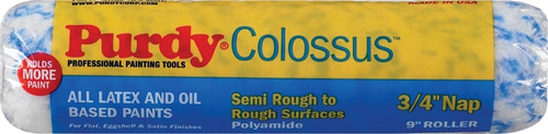Purdy Colossus 144630094 Paint Roller Cover, 3/4 in Thick Nap, 9 in L, Polyamide Cover [SKU: ORG7874597]
