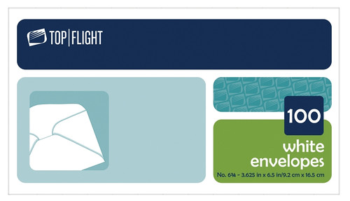 TOP FLIGHT 6900312 Envelope, White [SKU: ORG8713463]