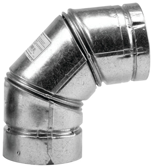 SELKIRK VP PELLET PIPE 243231/243230 Stove Pipe Elbow, 90 deg Angle, 3 in, Stainless Steel, Galvanized [SKU: ORG9271768]
