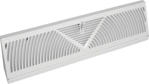 Imperial RG3056-A Baseboard Diffuser, 24 in L, 2-3/4 in W, 360 deg Air Deflection, Steel, White [SKU: ORG5386180]