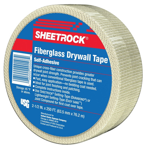 USG 385201020 Drywall Tape, 250 ft L, 2-1/2 in W, White [SKU: ORG6144380]
