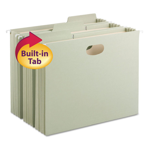 FasTab Hanging Pockets, Letter Size, 1/3-Cut Tabs, Moss, 9/Box [SKU: SMD64222]
