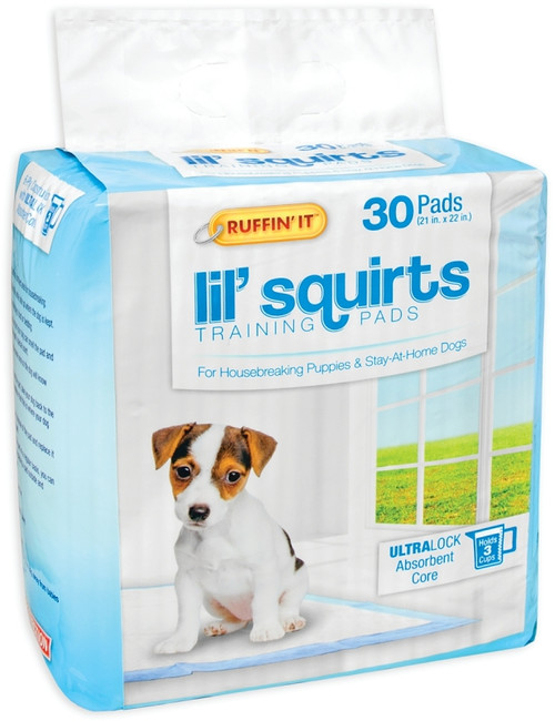 RUFFIN'IT Lil' Squirts 82030 Dog Training Pad, 22 in L, 21 in W, Cotton/Plastic [SKU: ORG4767349]