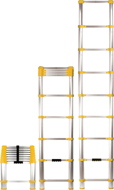 XTEND+CLIMB Home Series 750P Telescoping Ladder, 12-1/2 ft Max Reach H, 9-Step, 250 lb, 1-1/2 in D Step, Aluminum [SKU: ORG8731283]