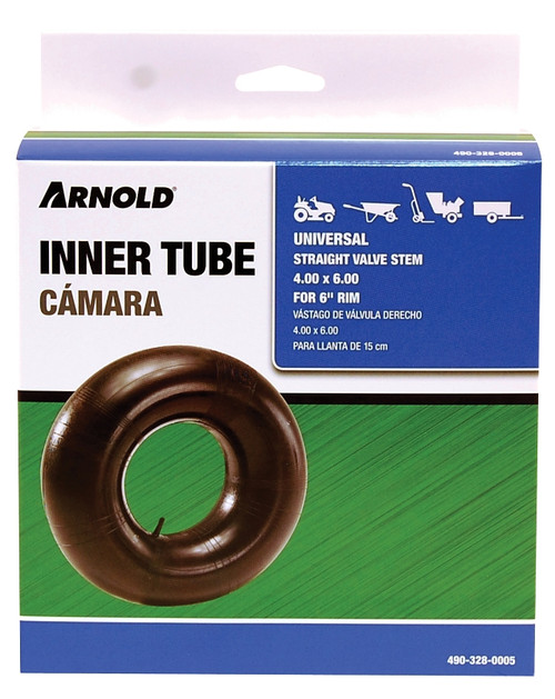 ARNOLD 490-328-0005 Wheelbarrow Inner Tube, 14 in, For: 6 in Rim, 4 x 6 in Tire [SKU: ORG8770042]
