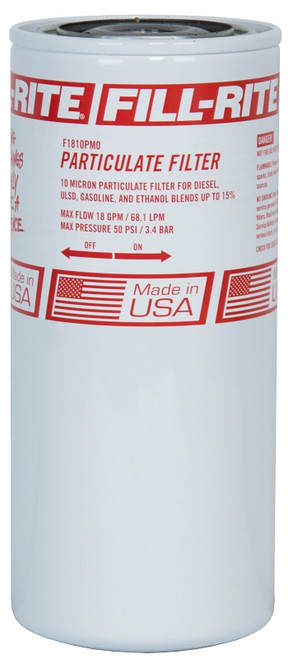 Fill-Rite F1810PM0 Fuel Filter, 3/4 in Connection, NPT, 18 gpm, 10 um, Metal Head [SKU: ORG7416720]