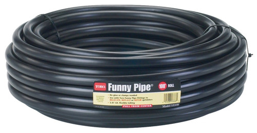 TORO 53338 Funny Pipe, 3/8 in, 100 ft L, Polyethylene, Black [SKU: ORG1011204]