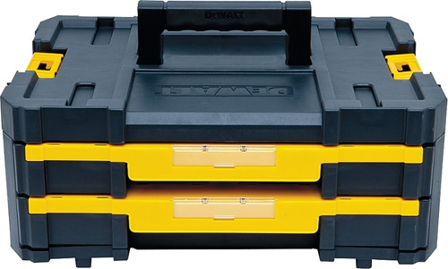 DeWALT TSTAK IV Series DWST17804 Double Shallow Drawer, 16.5 lb, Plastic, Black/Gold/Yellow, 2-Drawer [SKU: ORG7514300]