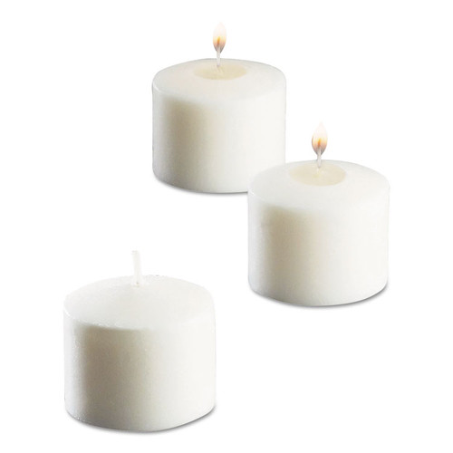 Food Warmer Votive Candles, 10 Hour Burn, 1.46"d x 1.33'h, White, 288/Carton [SKU: STE40104]