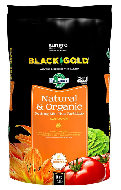 sun gro BLACK GOLD 140204016QTP Potting Mix, Granular, Brown/Earthy, 120 Bag [SKU: ORG9586512]