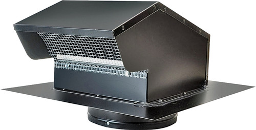 Master Flow GNV7BL Goose Neck Ventilator, 14-3/4 in W, Galvanized Steel, Black [SKU: ORG3500436]