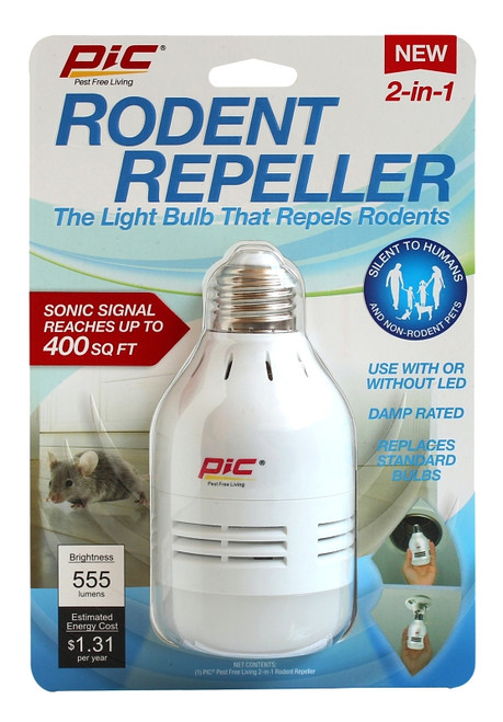 Pic LED-RR Rodent Repeller Bulb, 9 W, LED Lamp, 550 Lumens [SKU: ORG8917528]