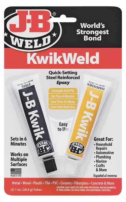 J-B WELD 8276 Cold Weld Epoxy, Dark Gray, Solid, 1 oz Tube [SKU: ORG6763908]