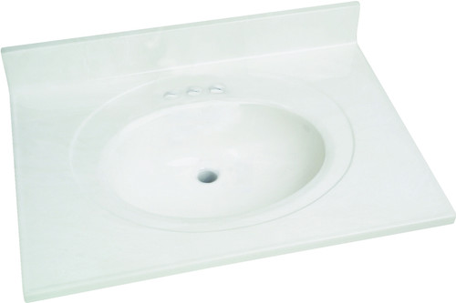 Foremost WW-2231 Vanity Top, 31 in OAL, 22 in OAW, Marble, White, Countertop Edge [SKU: ORG4291761]