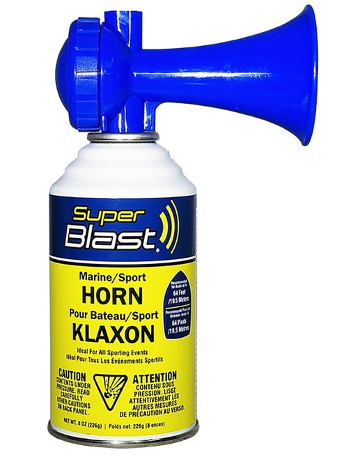 Max-Pro Super Blast Series SB8-018-016 Air Horn, 65 ft Coverage Area, Blue [SKU: ORG4776886]