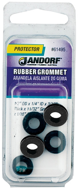 Jandorf 61495 Grommet, Rubber, Black, 3/16 in Thick Panel [SKU: ORG3395530]