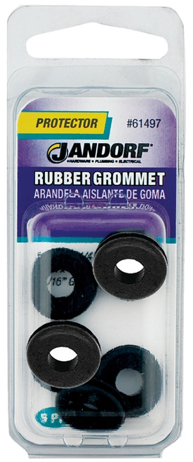 Jandorf 61497 Grommet, Rubber, Black, 3/16 in Thick Panel [SKU: ORG3395555]